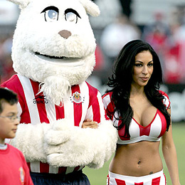 Chivas USA mascot before the Major League Soccer game between the