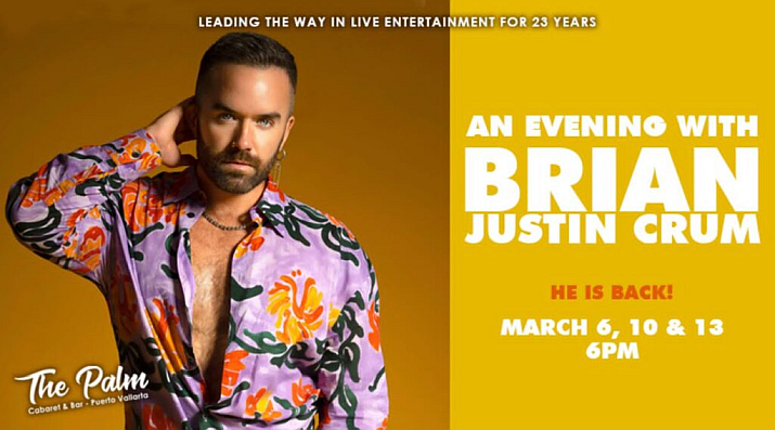 Brian Justin Crum Returns to The Palm Cabaret in March