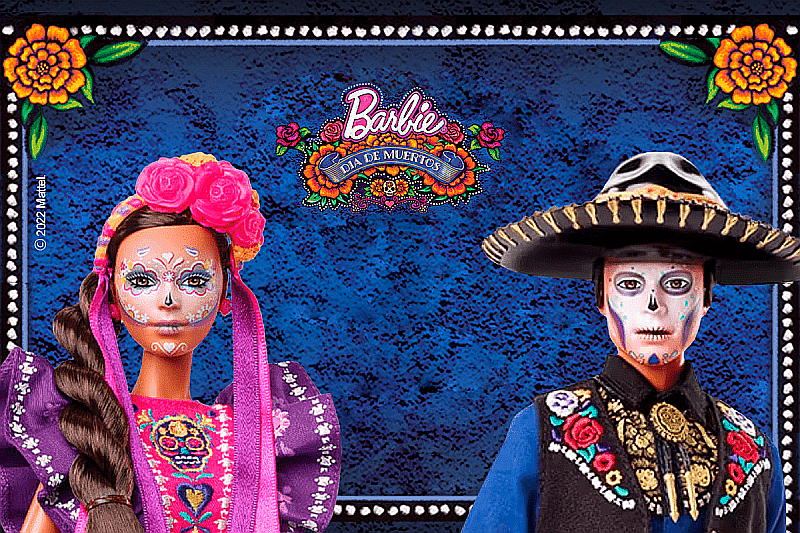 Mattel Releases 2022 Día De Muertos Barbie & Ken Dolls