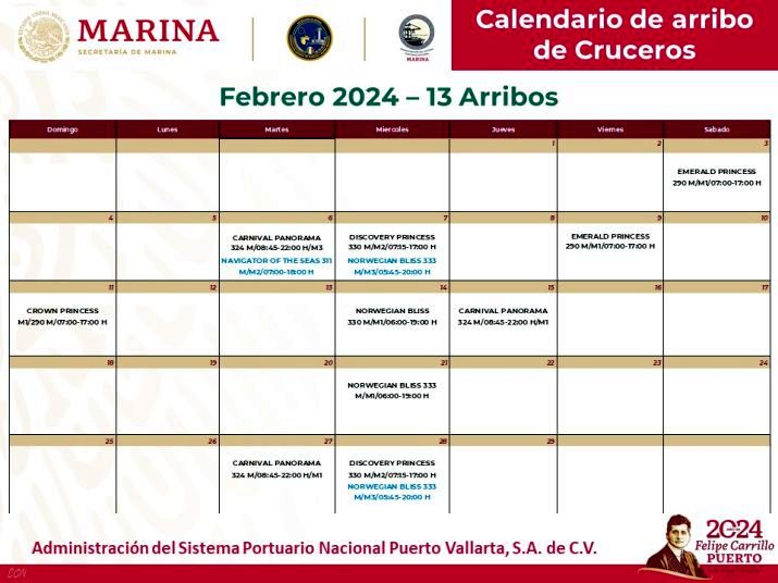 cruise ship schedule puerto vallarta 2022