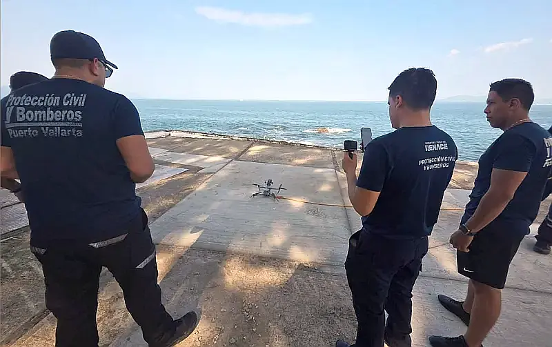 PV Firefighters Test Industrial Drone for Rescue Work