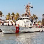 The USCGC Mustang as it enters Marina Vallarta.