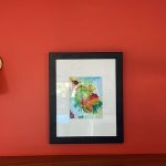 A Custom study desk is the perfect place to display the kiddos travel art.