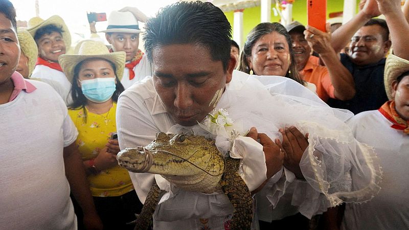 Mexican Mayor ‘Marries’ Crocodile to Bring Good Fortune