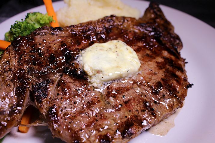 Indulge in the Perfectly Cooked Ribeye Steaks at Bravos