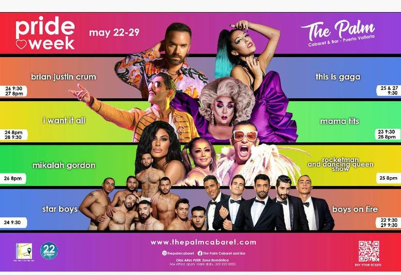 Vallarta Pride Week (May 22-29) Rocks at The Palm Cabaret